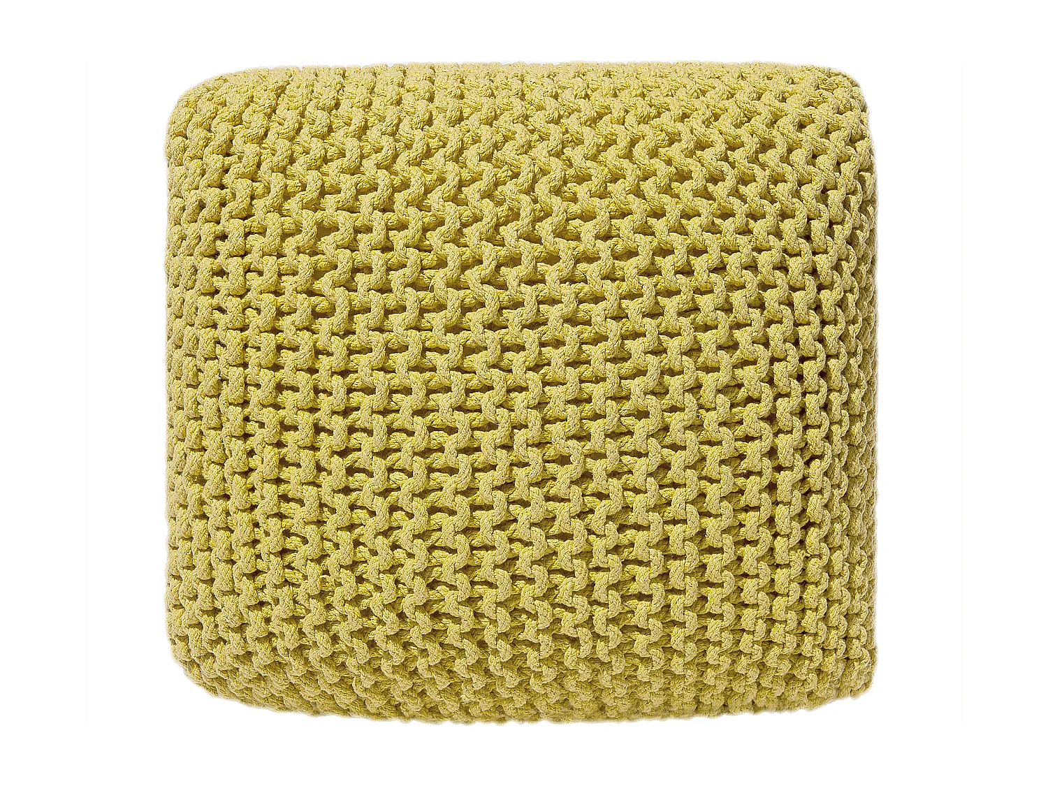 Moderner Pouf in Gelb 55 x 50 x 31 cm rechteckig Conrad II