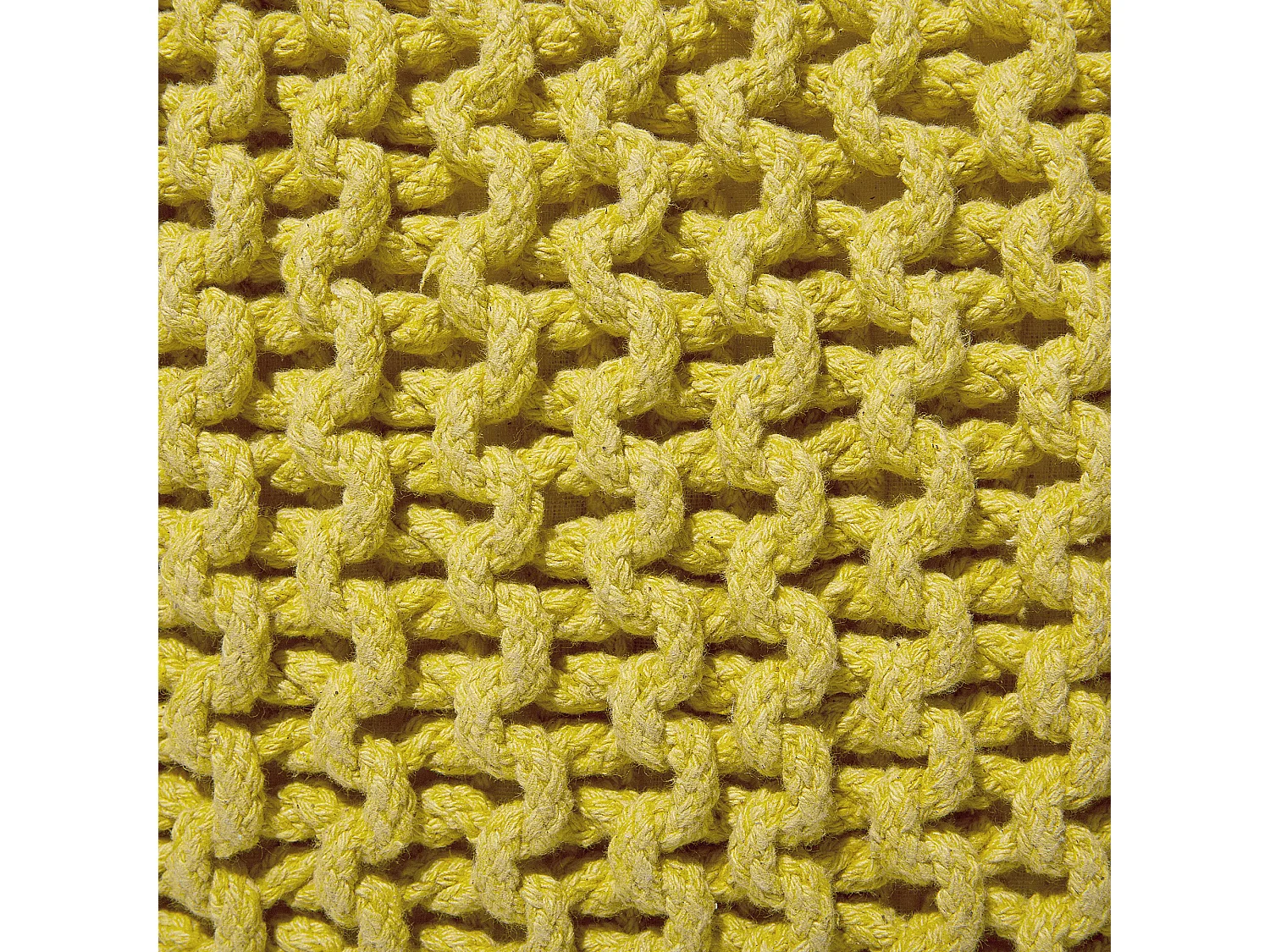 Pouf CONRAD Coton Jaune 50 cm 50 cm 31 cm