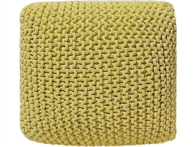 Pouf CONRAD Coton Jaune
