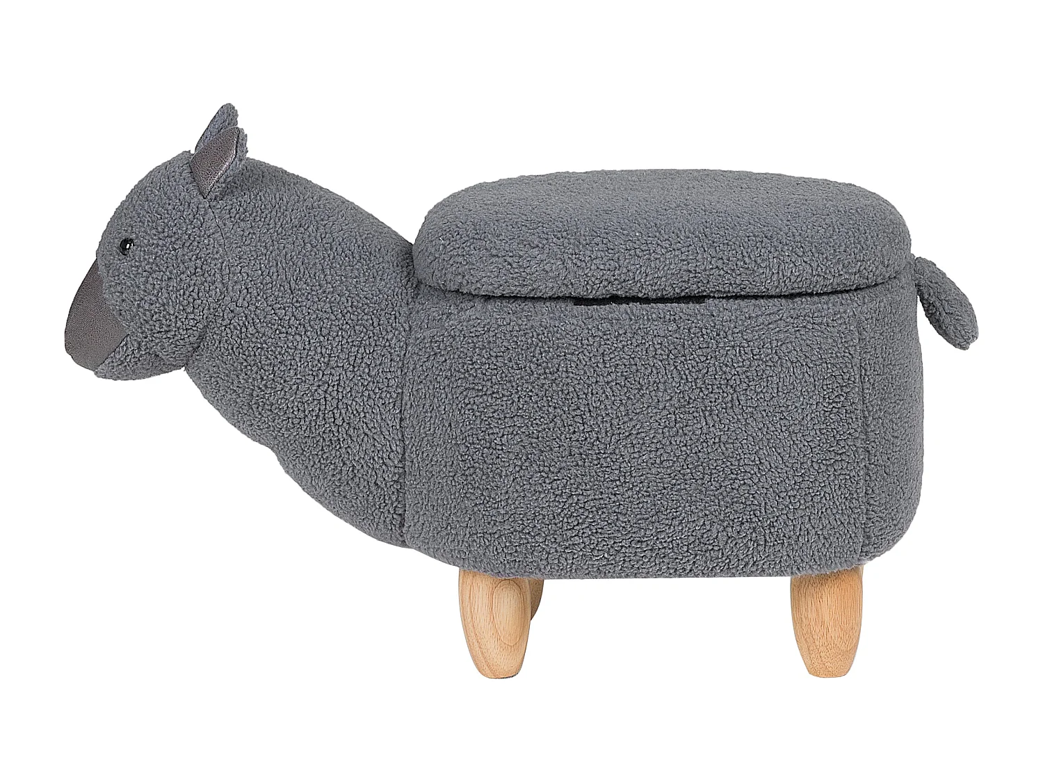 Tabouret de rangement animal ALPACA Gris
