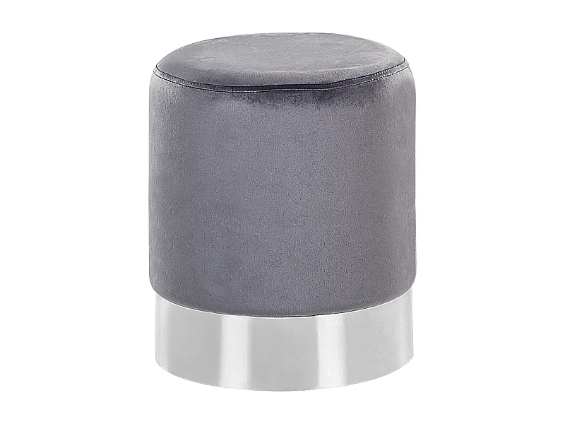 Pouf BRIGITTE Velours Gris