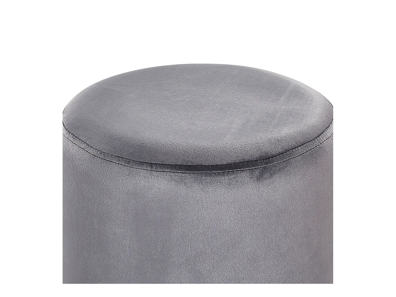 Pouf BRIGITTE Velluto Grigio 36 cm 36 cm 44 cm