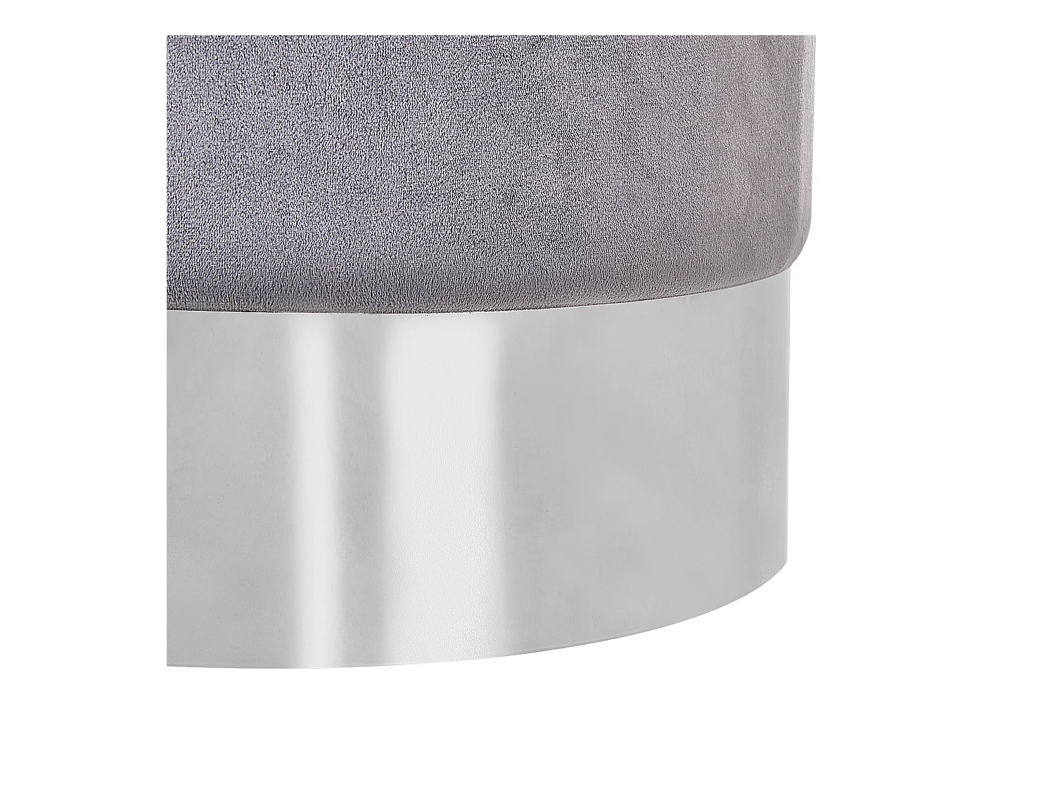 Pouf BRIGITTE Velluto Grigio 36 cm 36 cm 44 cm