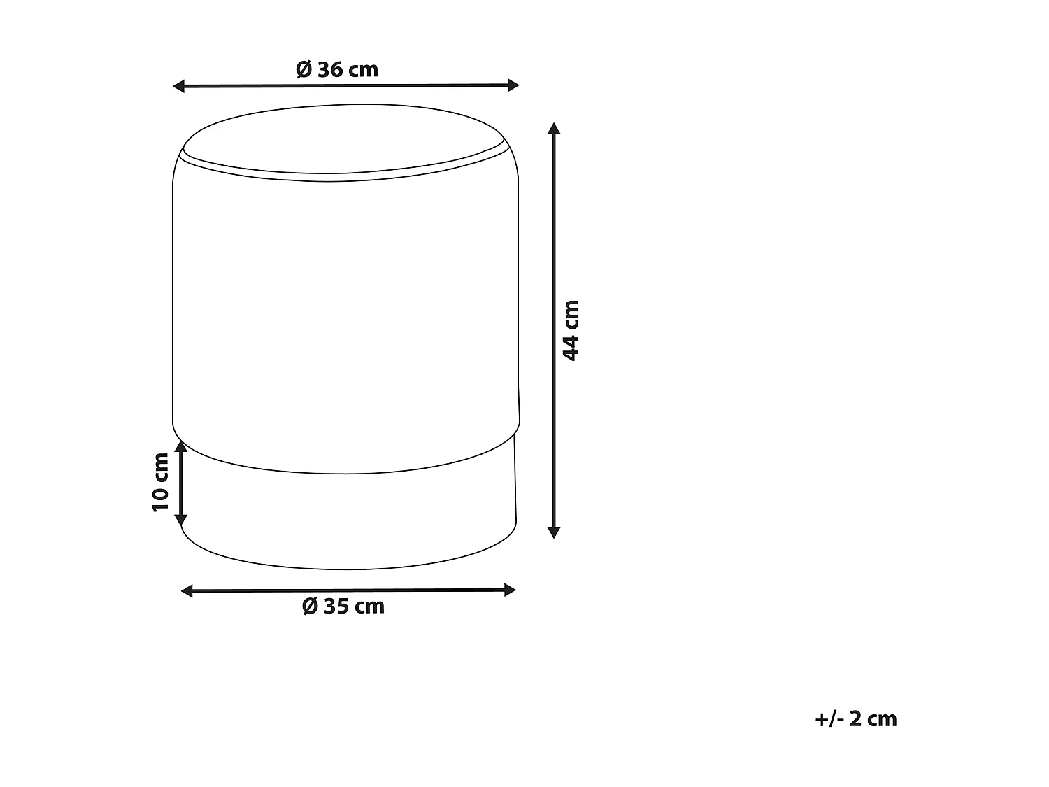 Pouf BRIGITTE Velours Gris