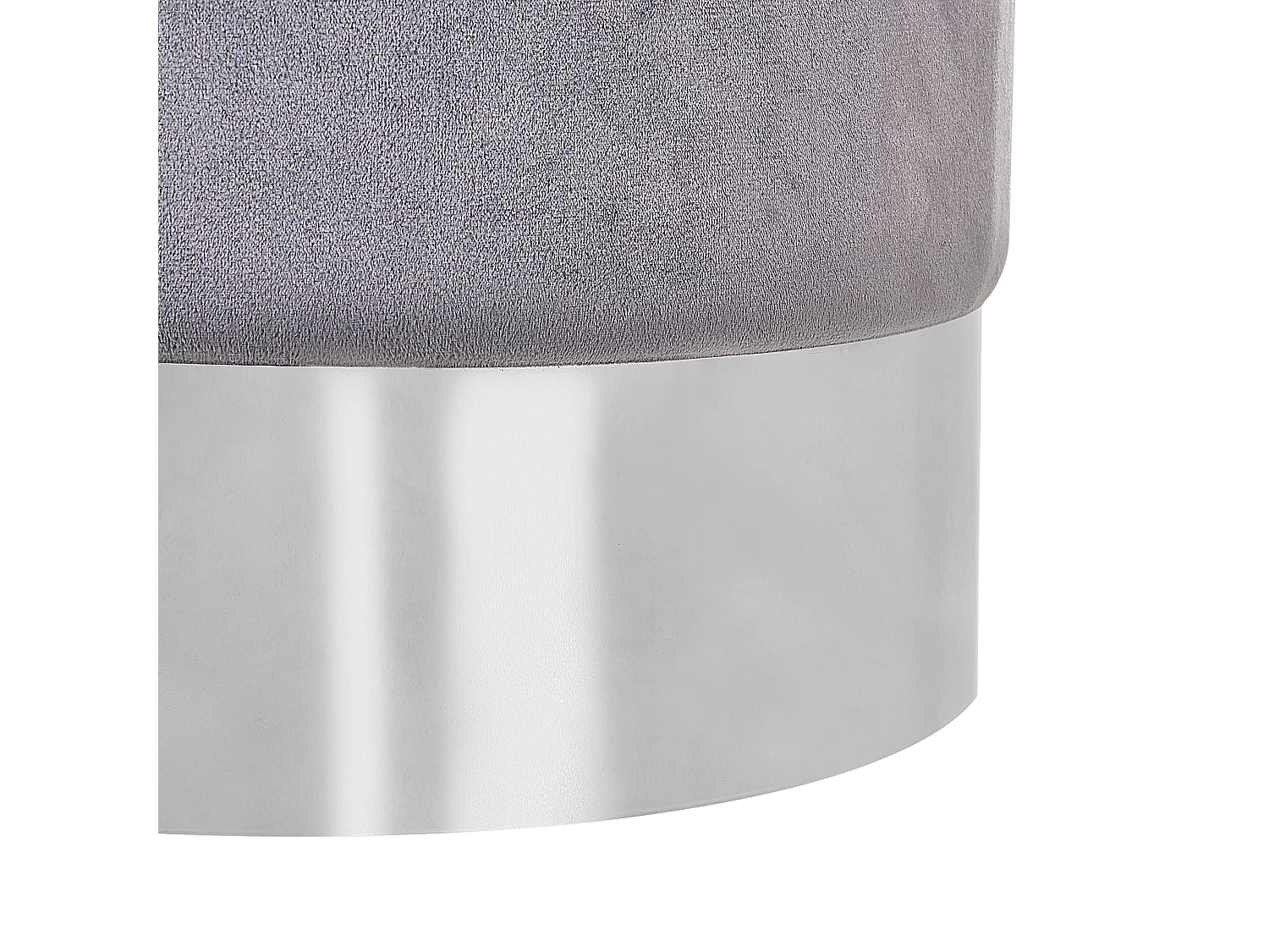 Puf BRIGITTE Terciopelo Gris 36 cm 36 cm 44 cm