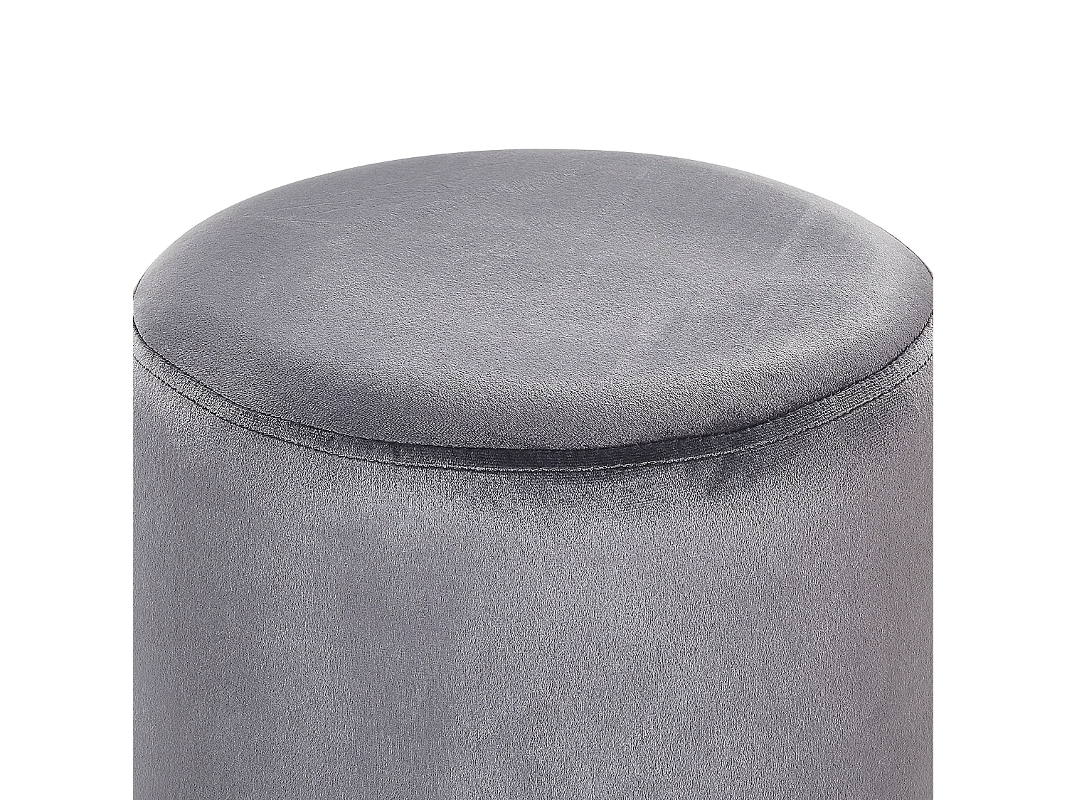 Pouf BRIGITTE Velours Gris 36 cm 36 cm 44 cm