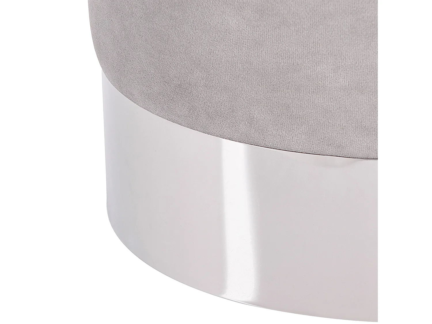 Puf BRIGITTE Terciopelo Gris 36 cm 36 cm 44 cm