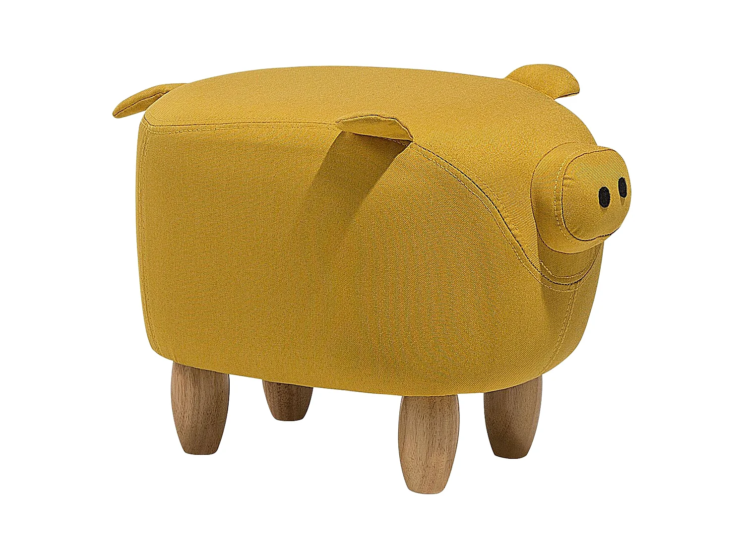 Tabouret animal PIGGY Tissu Jaune