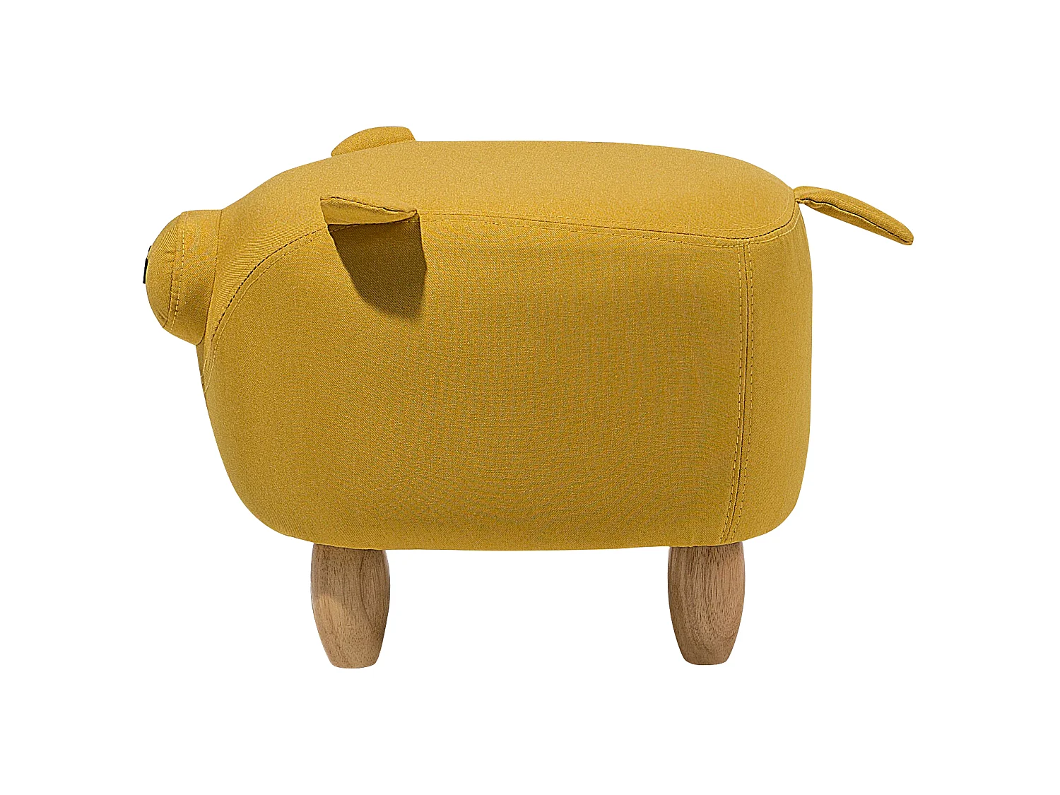 Tabouret animal PIGGY Tissu Jaune