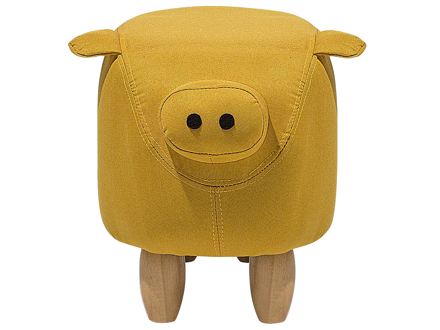 Tabouret animal PIGGY Tissu Jaune
