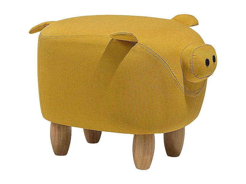 Pouf animaletto PIGGY Tessuto Giallo