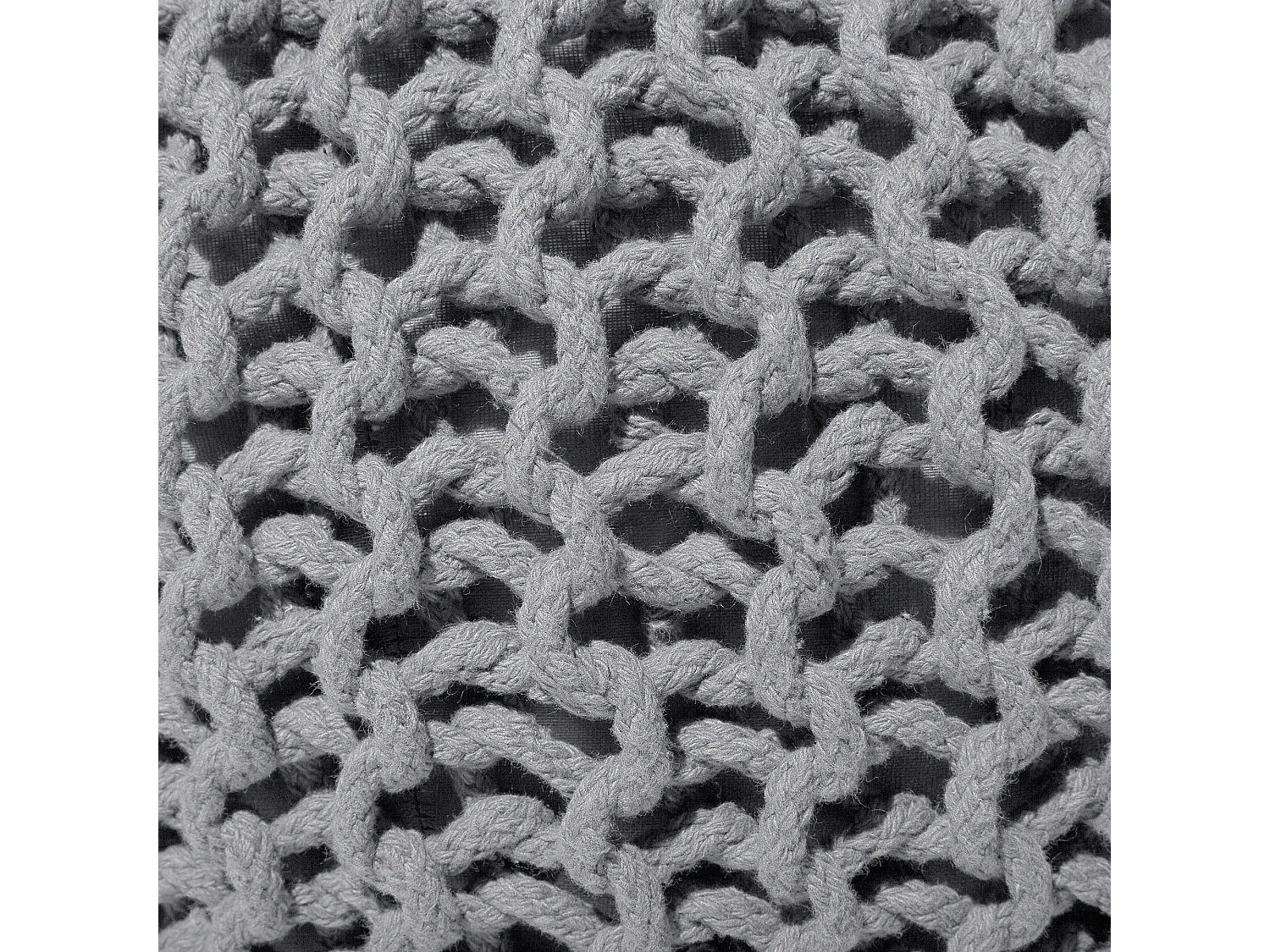 Puf CONRAD Bawełna Szary 50 cm 50 cm 35 cm