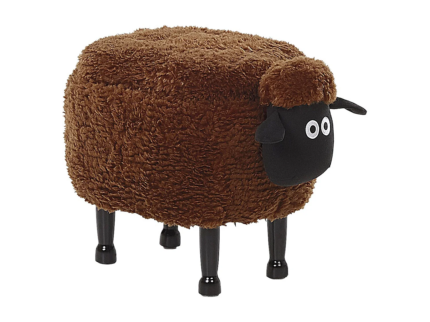Tabouret de rangement animal SHEEP Tissu Marron Mouton