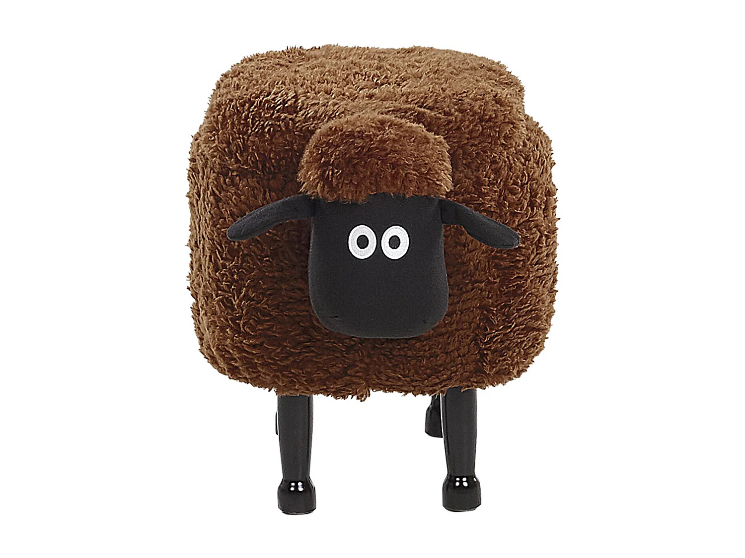 Tabouret de rangement animal SHEEP Tissu Marron Mouton