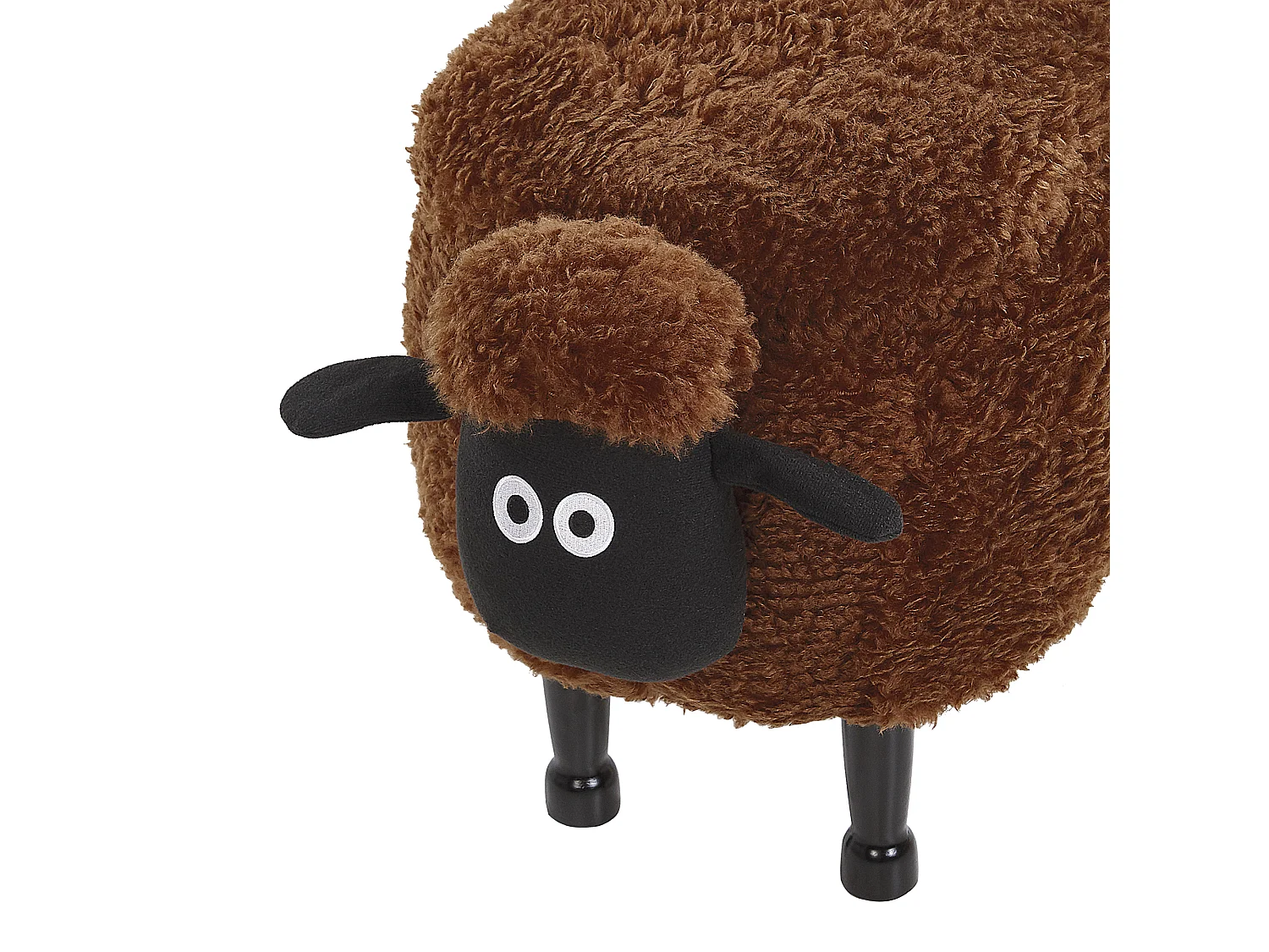 Tabouret de rangement animal SHEEP Tissu Marron Mouton