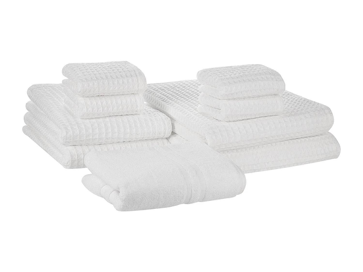 9-delige handdoekset AREORA Katoen Wit