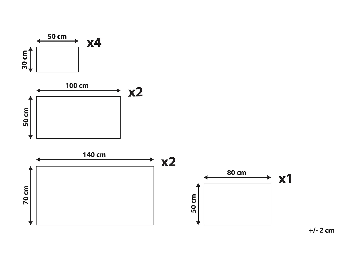 9-delige handdoekset AREORA Katoen Blauw