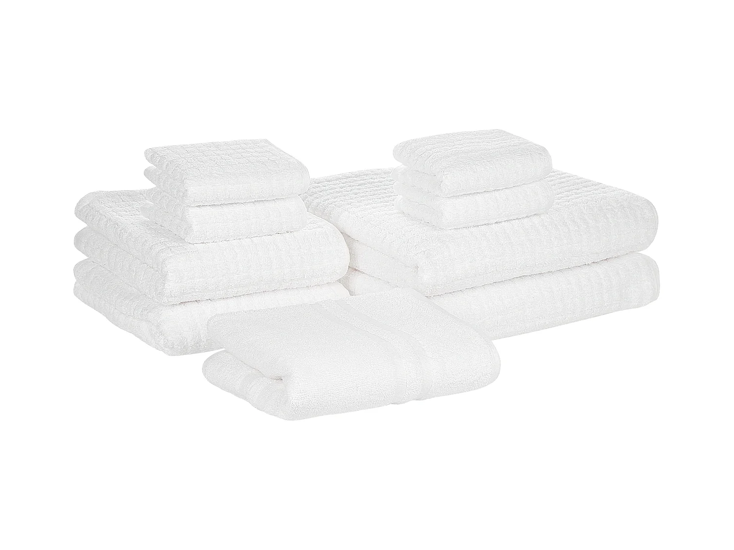 Lot de 9 serviettes ATAI Coton Blanc