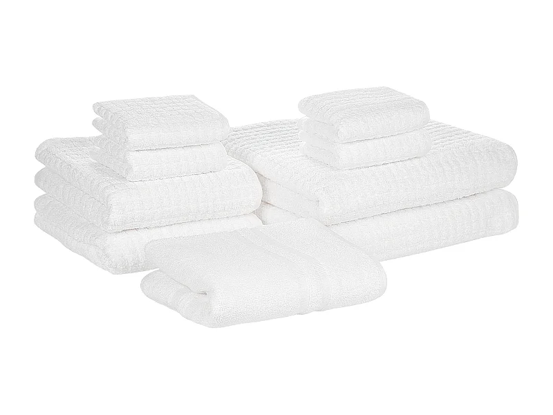 Lot de 9 serviettes ATAI Coton Blanc