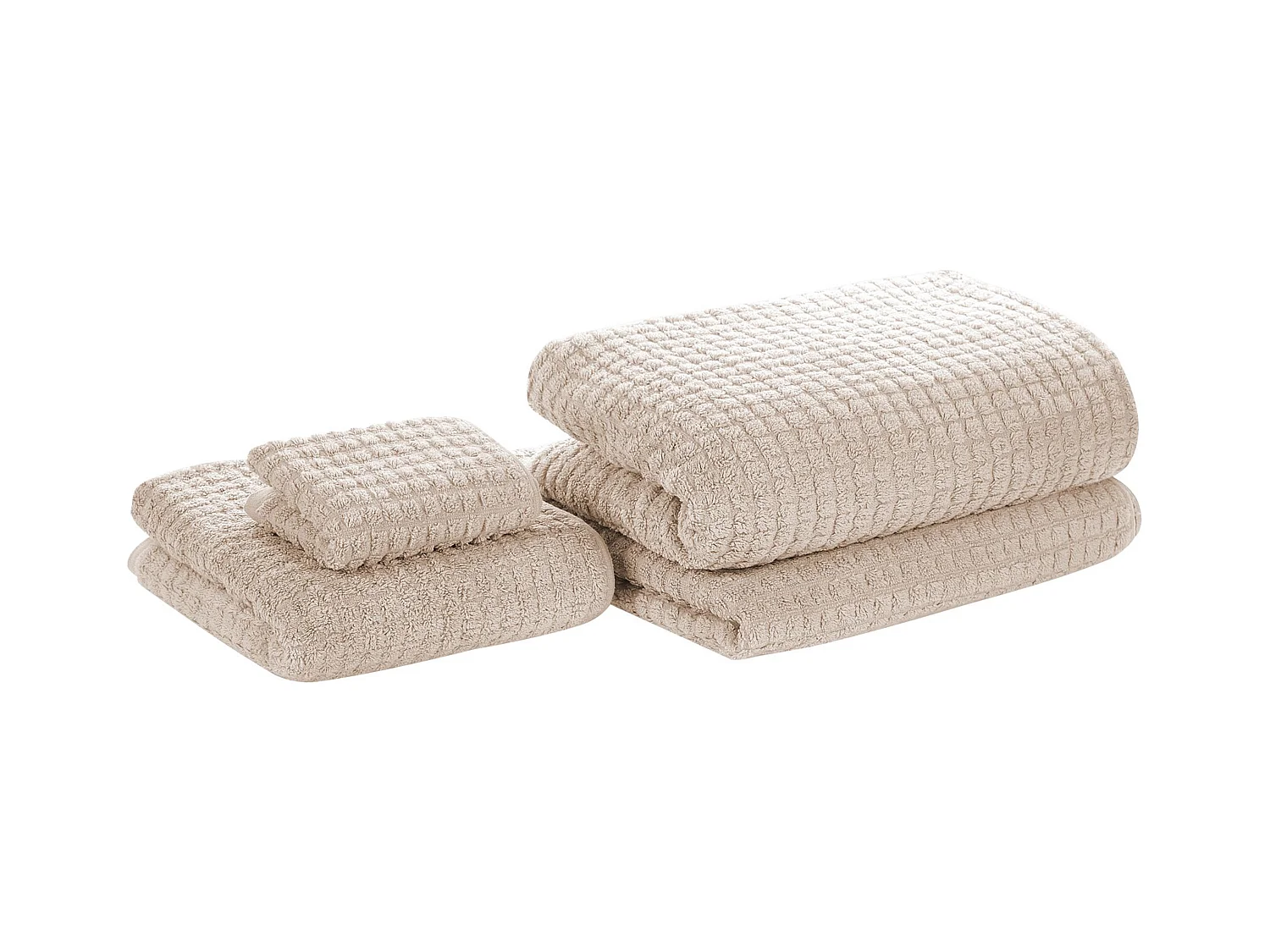 Lot de 4 serviettes ATAI Coton Beige