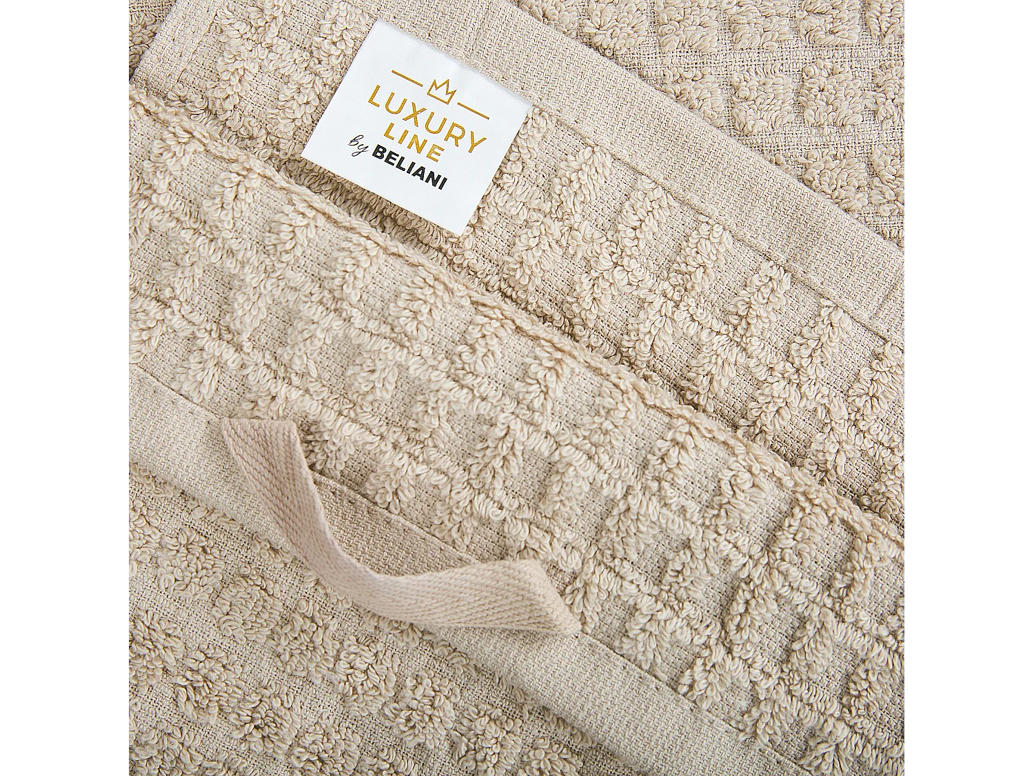 4-delige handdoekset ATAI Katoen Beige