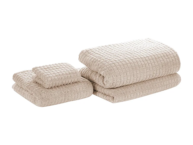 Handtücher 4er Set ATAI Baumwolle Beige