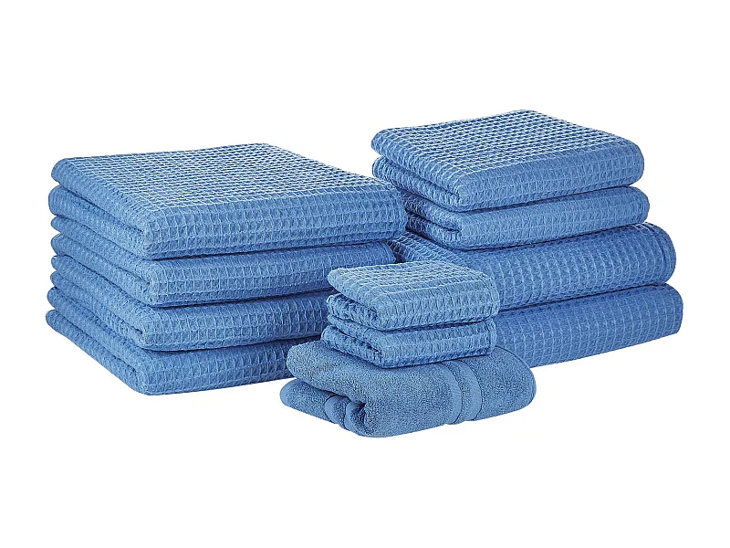 Set di 11 asciugamani AREORA Cotone Blu