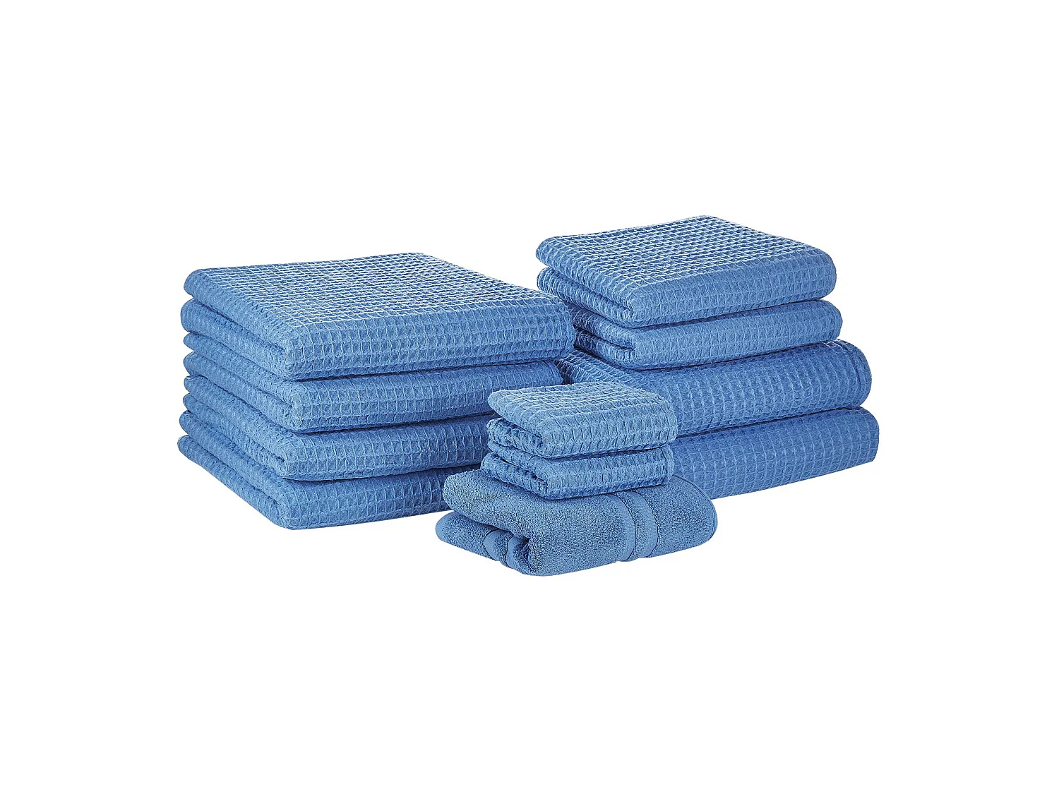 Lot de 11 serviettes AREORA Coton Bleu