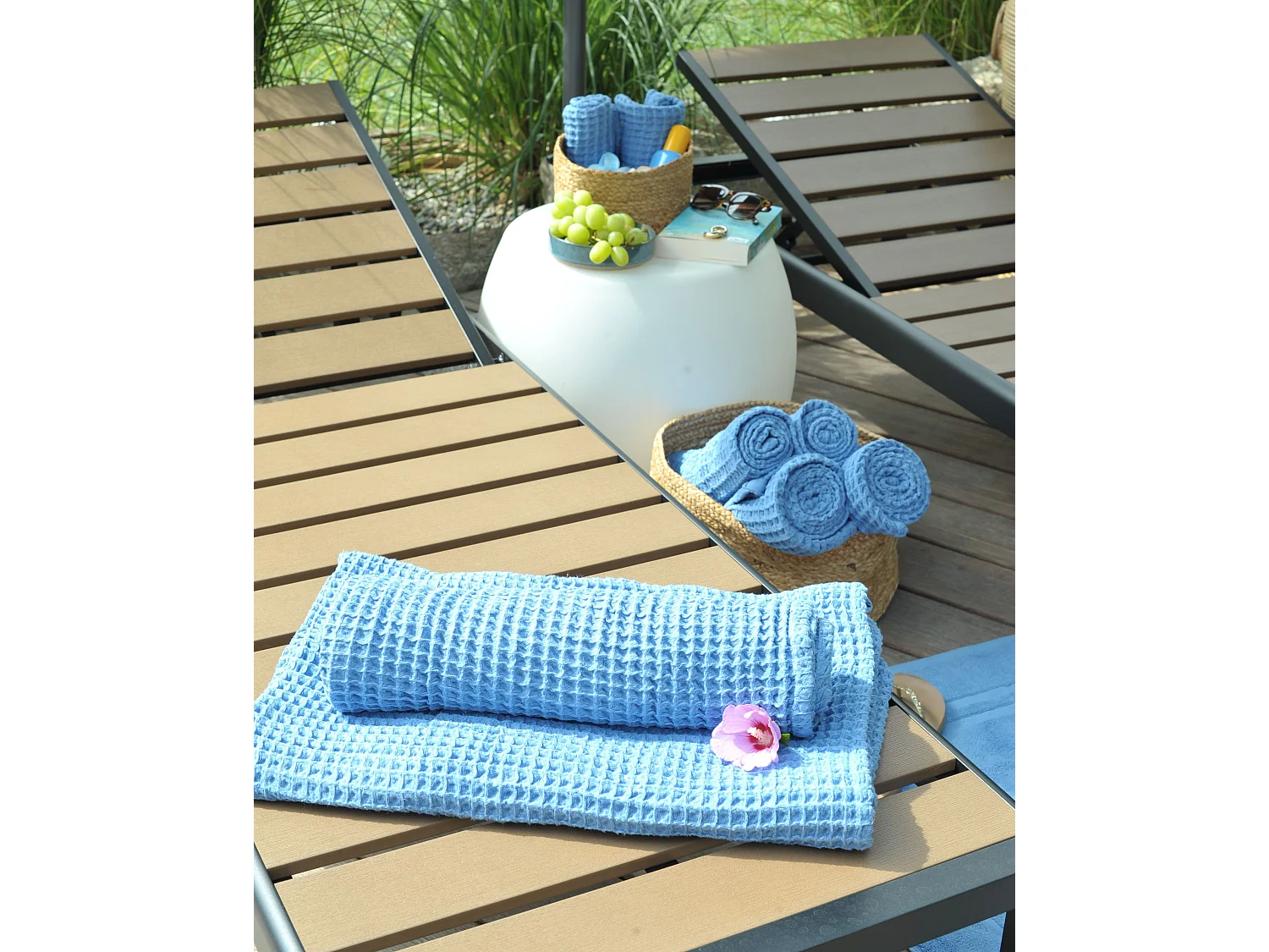11-delige handdoekset AREORA Katoen Blauw