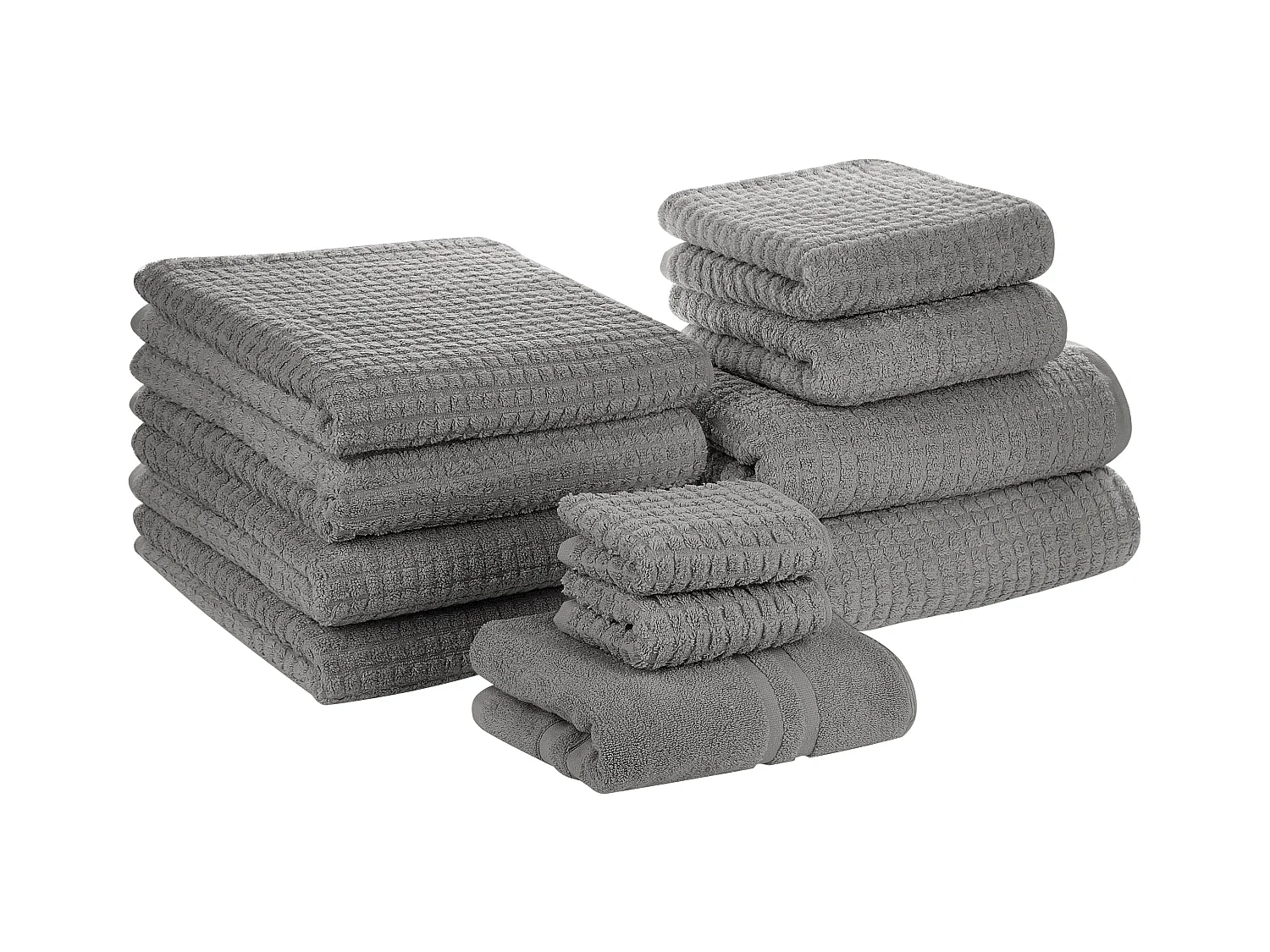 Lot de 11 serviettes ATAI Coton Gris