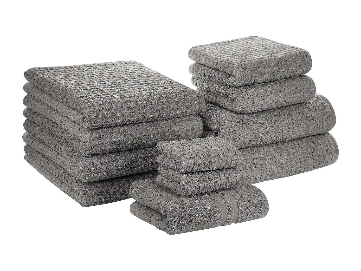 Lot de 11 serviettes ATAI Coton Gris