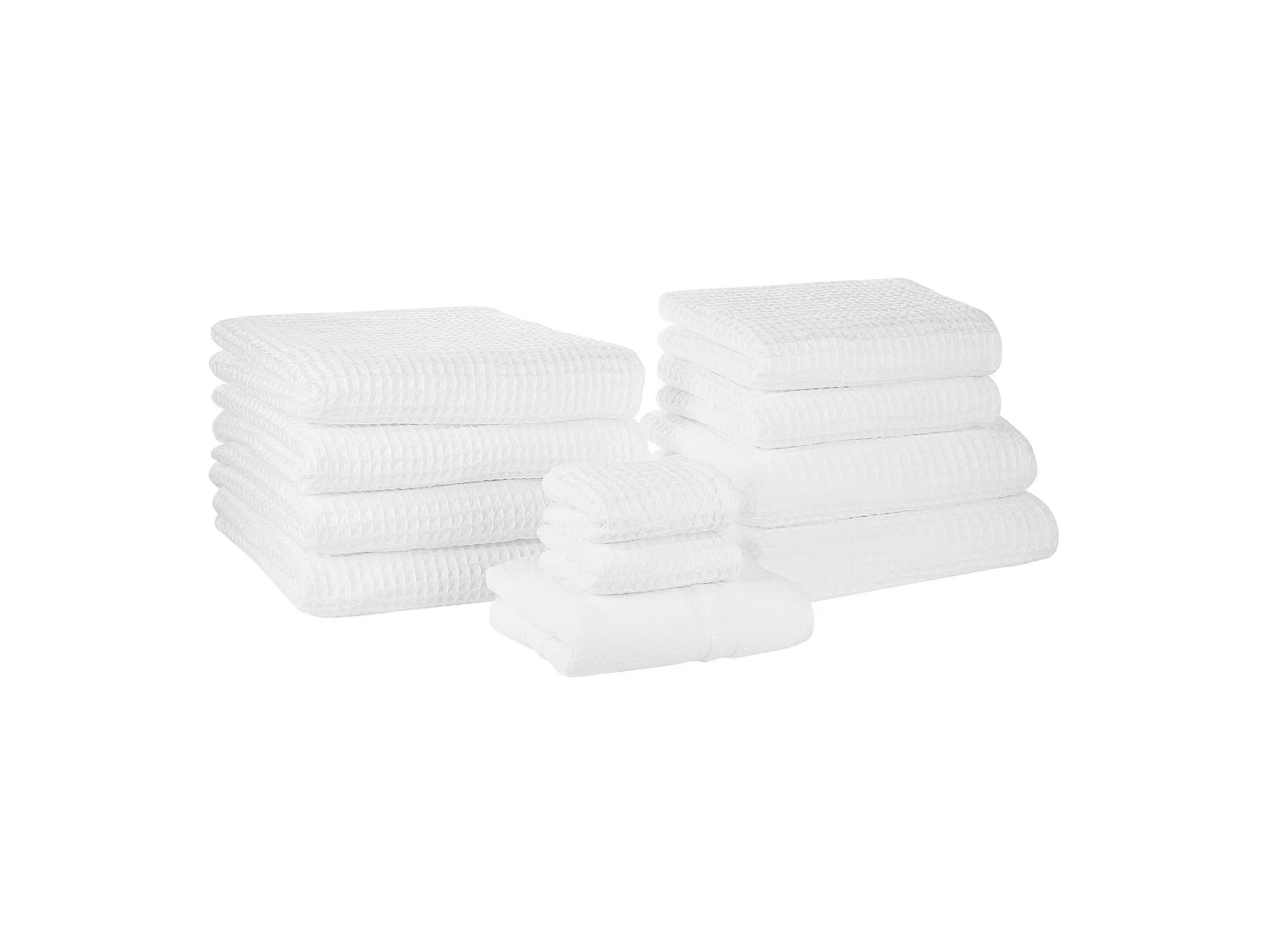 Lot de 11 serviettes AREORA Coton Blanc