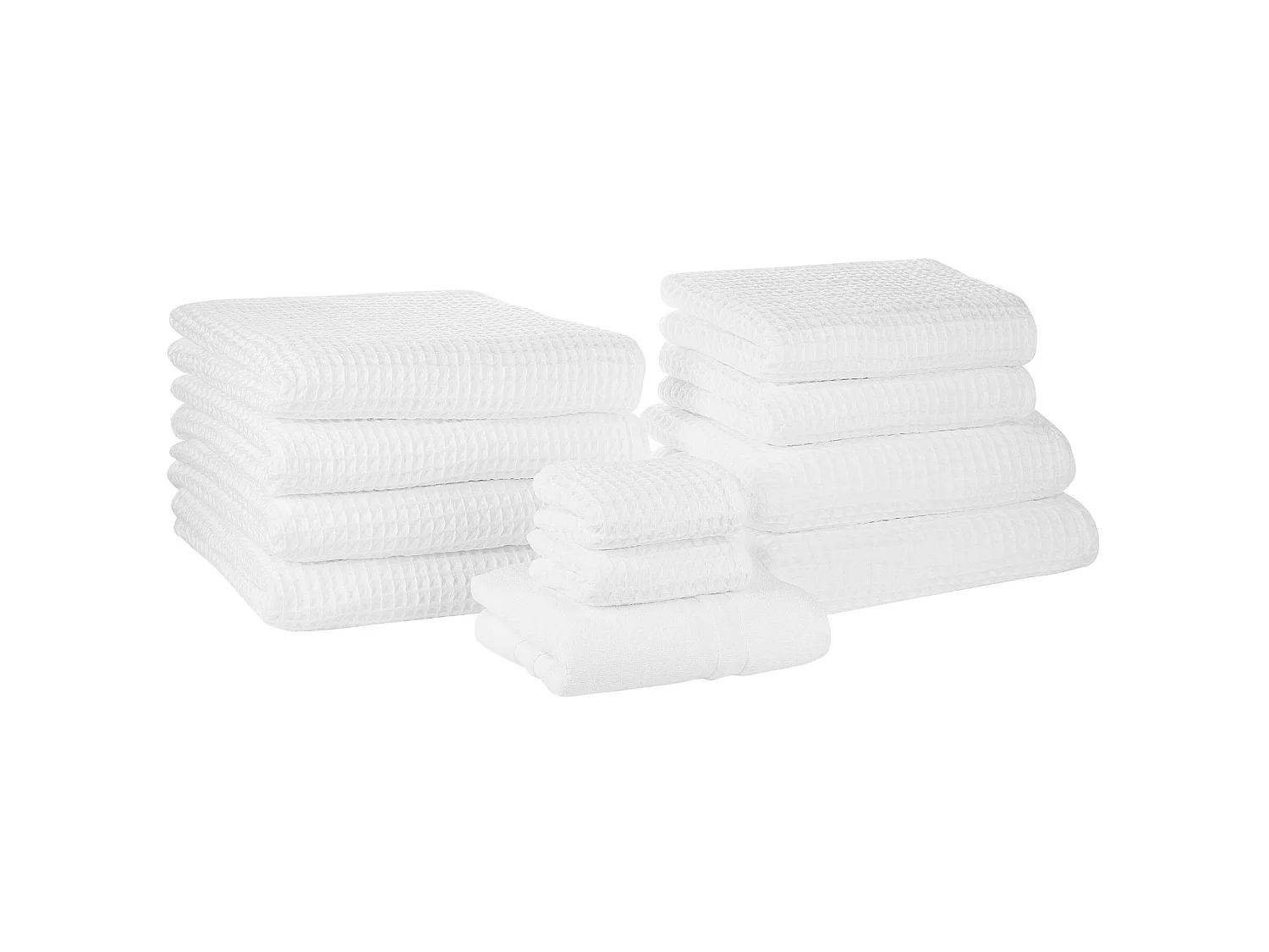 Lot de 11 serviettes AREORA Coton Blanc