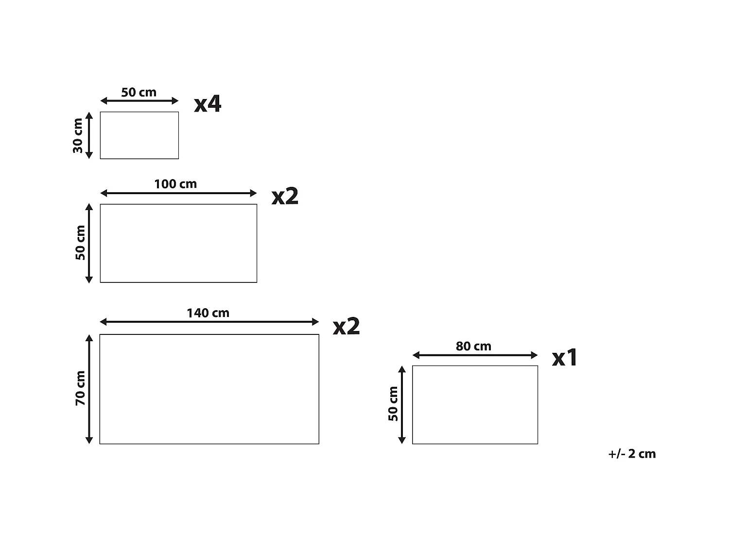 9-delige handdoekset AREORA Katoen Beige