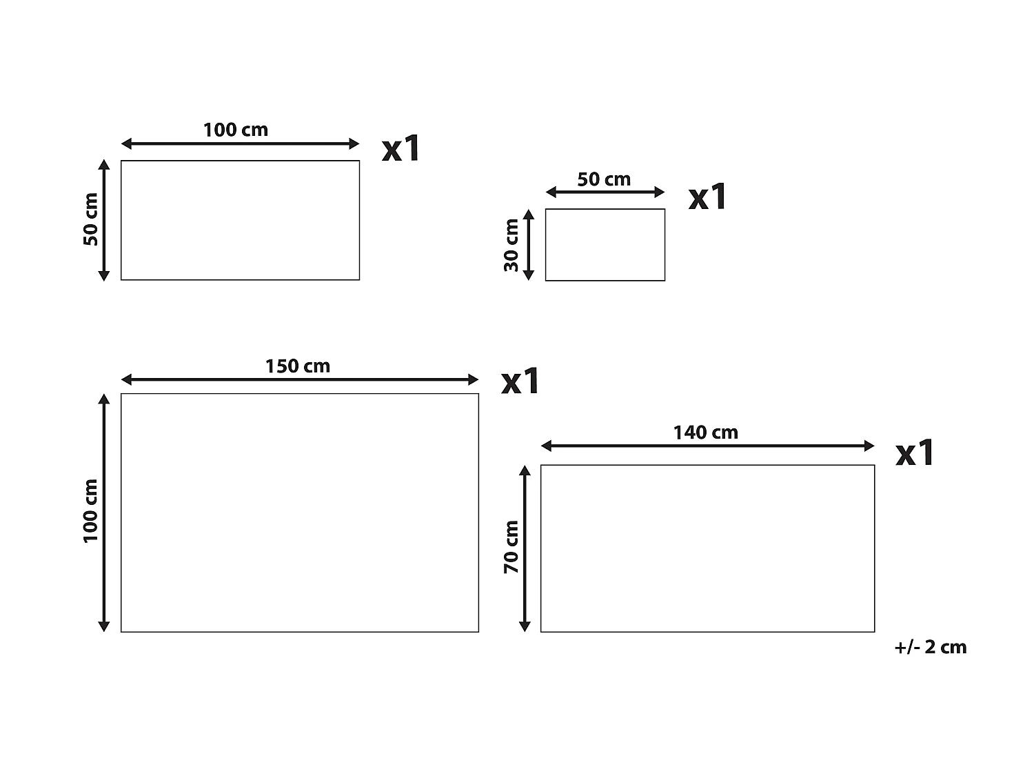 Komplet 4 ręczników ATAI Bawełna Biały