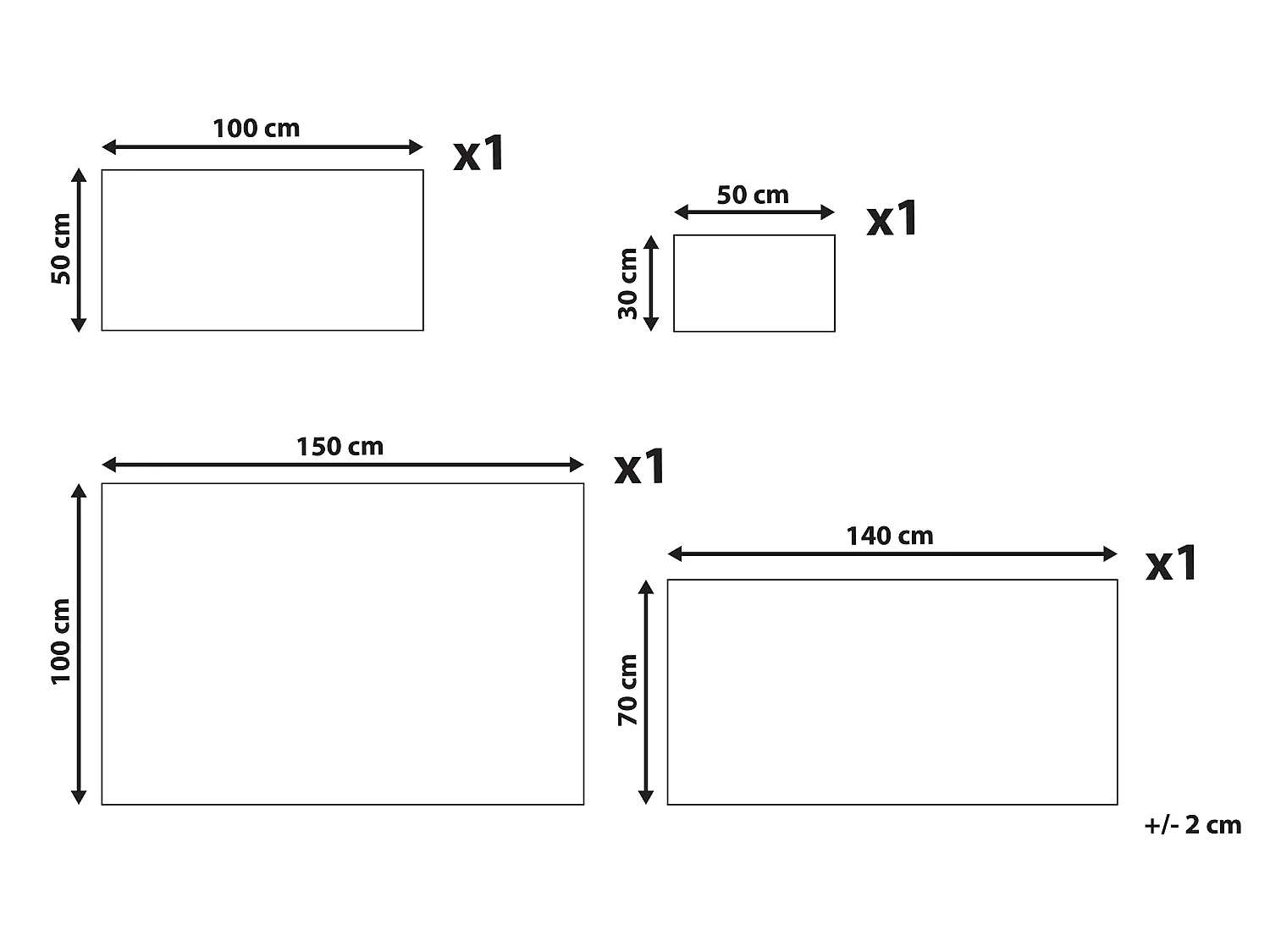 Lot de 4 serviettes ATAI Coton Blanc