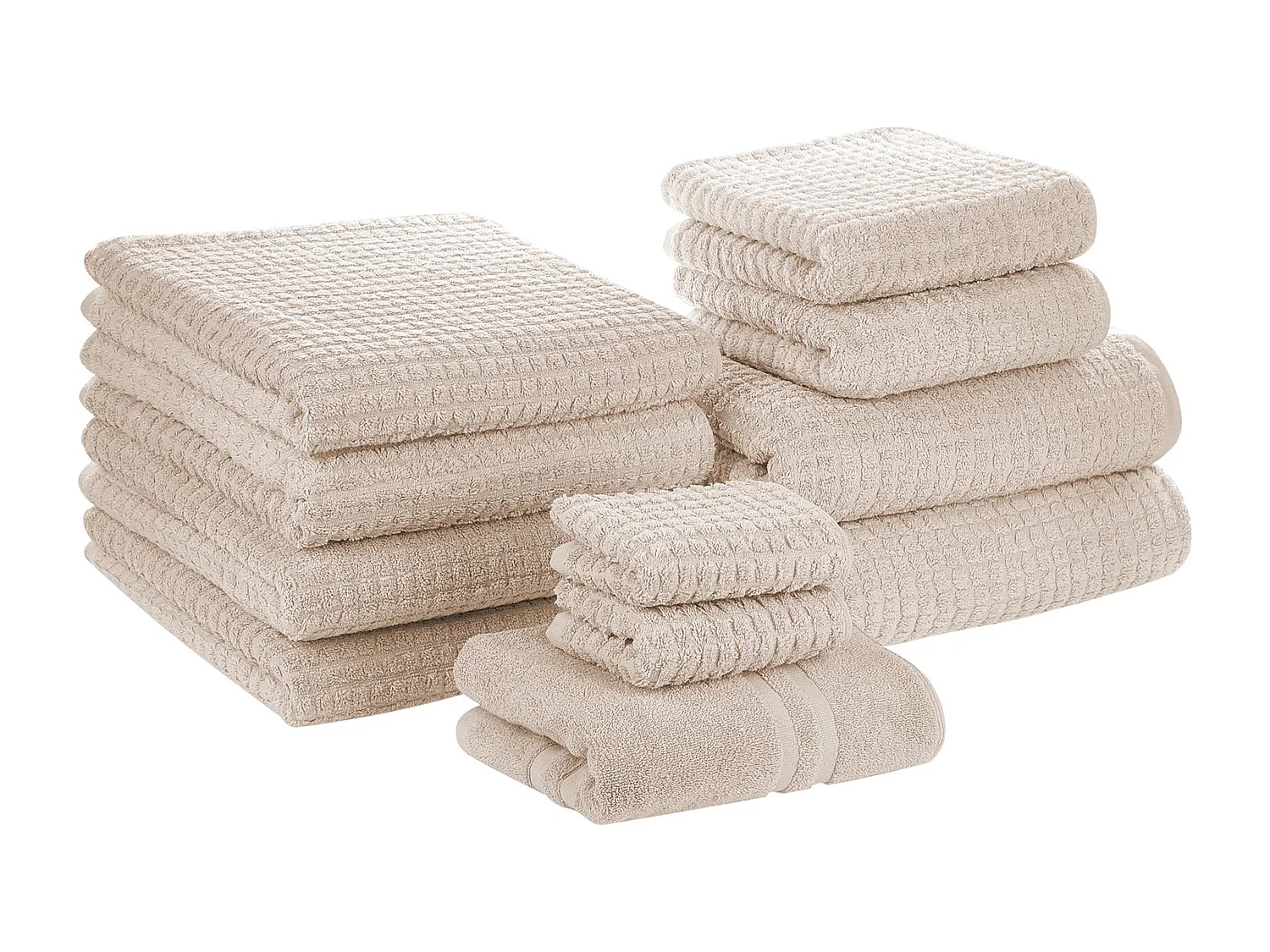 Lot de 11 serviettes ATAI Coton Beige