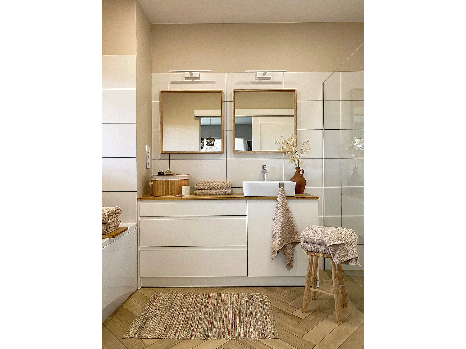 Lot de 11 serviettes ATAI Coton Beige