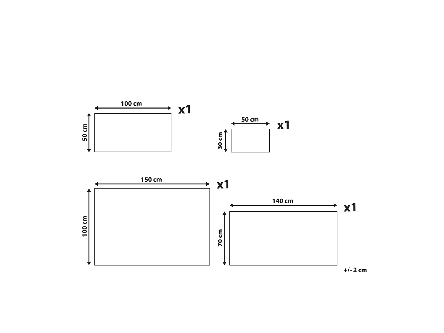 Komplet 4 ręczników AREORA Bawełna Beżowy