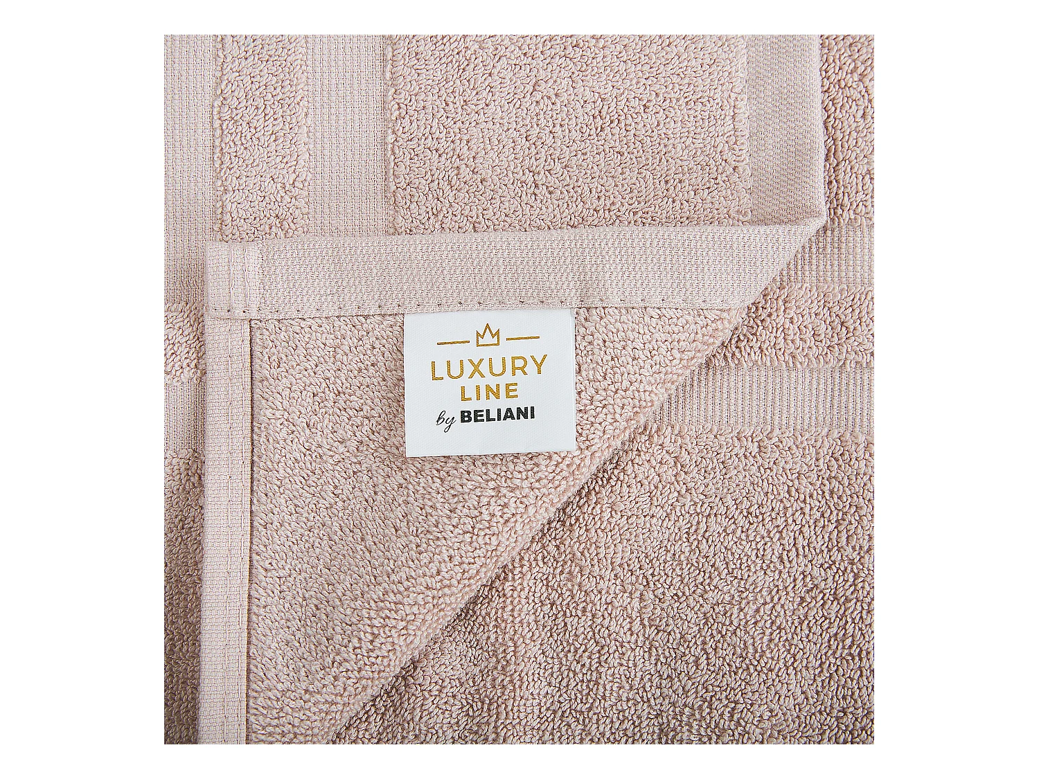 Frottee Handtuch Set mit Badematte Baumwolle rosa 11-teilig Atai