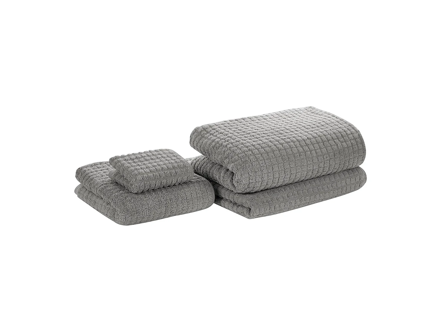 Lot de 4 serviettes ATAI Coton Gris