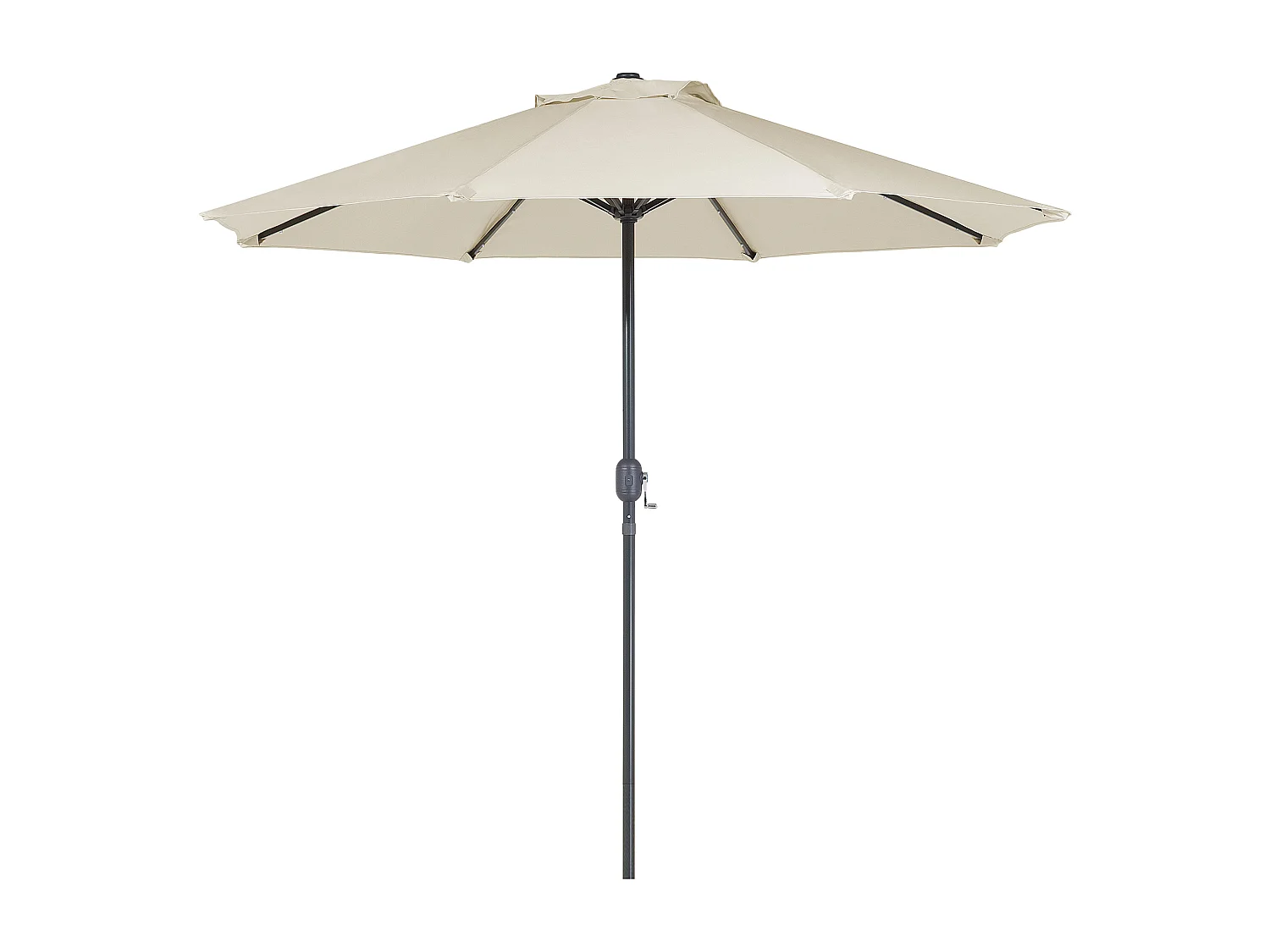 Sonnenschirm LED-Beleuchtung ⌀ 266 cm beige RAPALLO