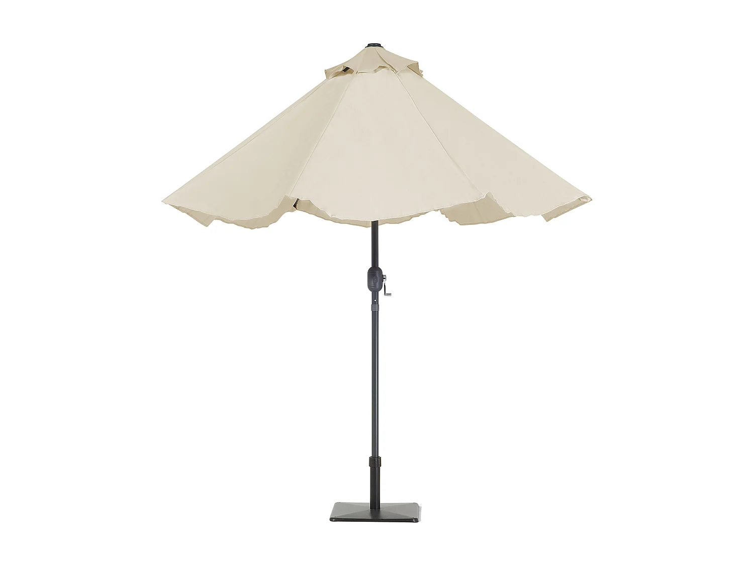 Sonnenschirm LED-Beleuchtung ⌀ 266 cm beige RAPALLO
