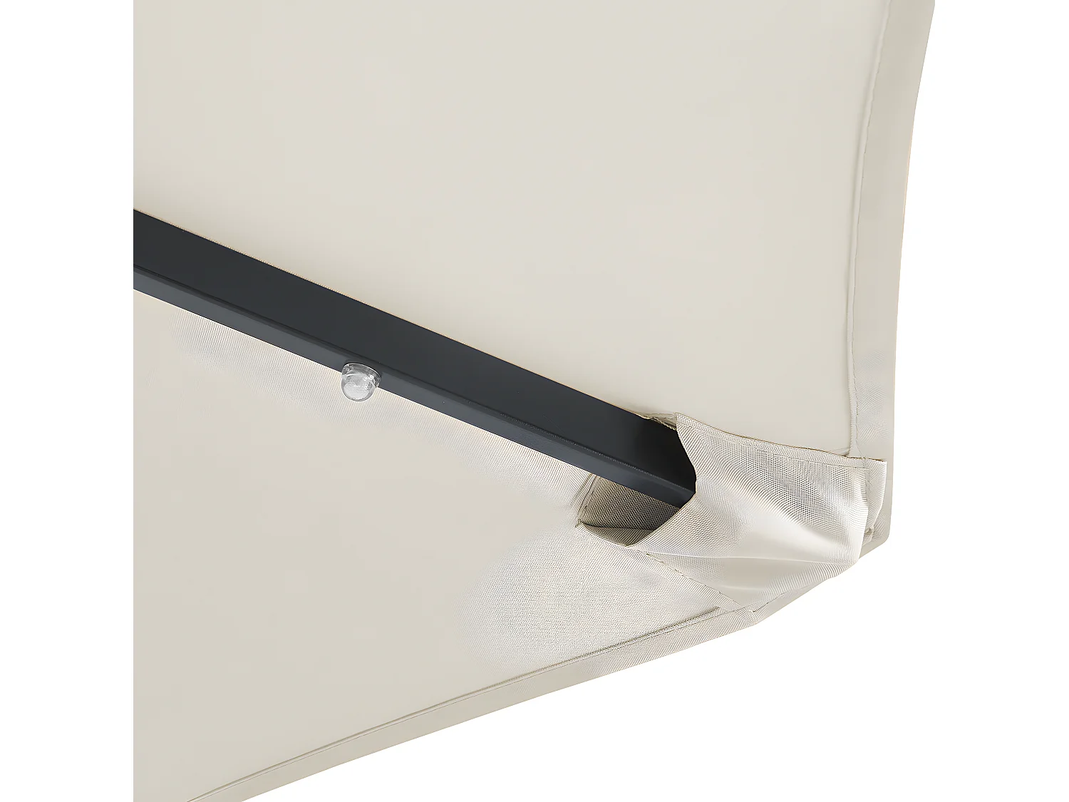 Sonnenschirm LED-Beleuchtung ⌀ 266 cm beige RAPALLO