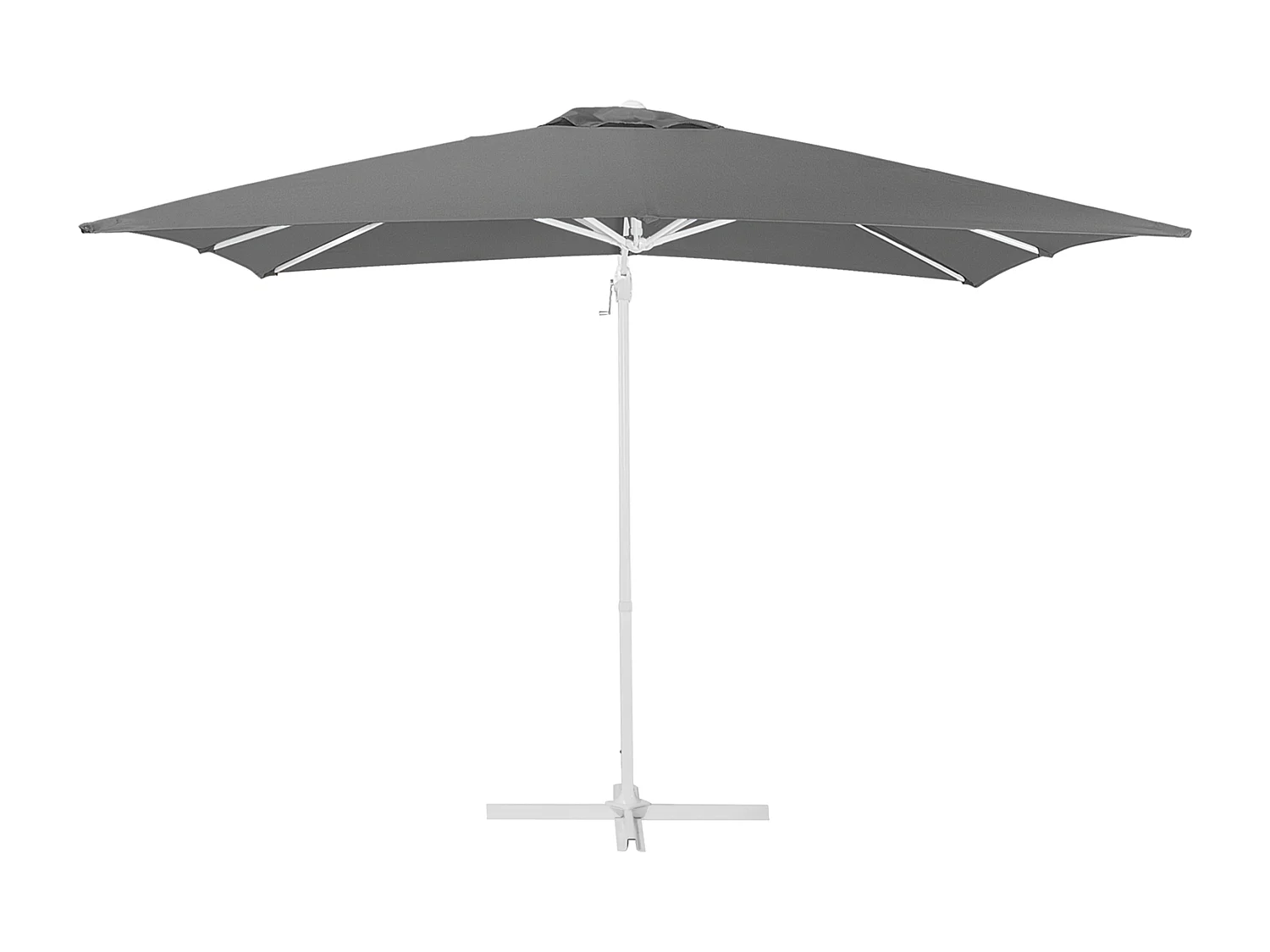 Stilvoller Sonnenschirm Polyester quadratische Form dunkelgrau Monza