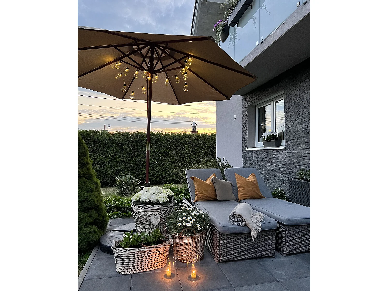 Parasol ogrodowy 270 cm TOSCANA Piaskowy