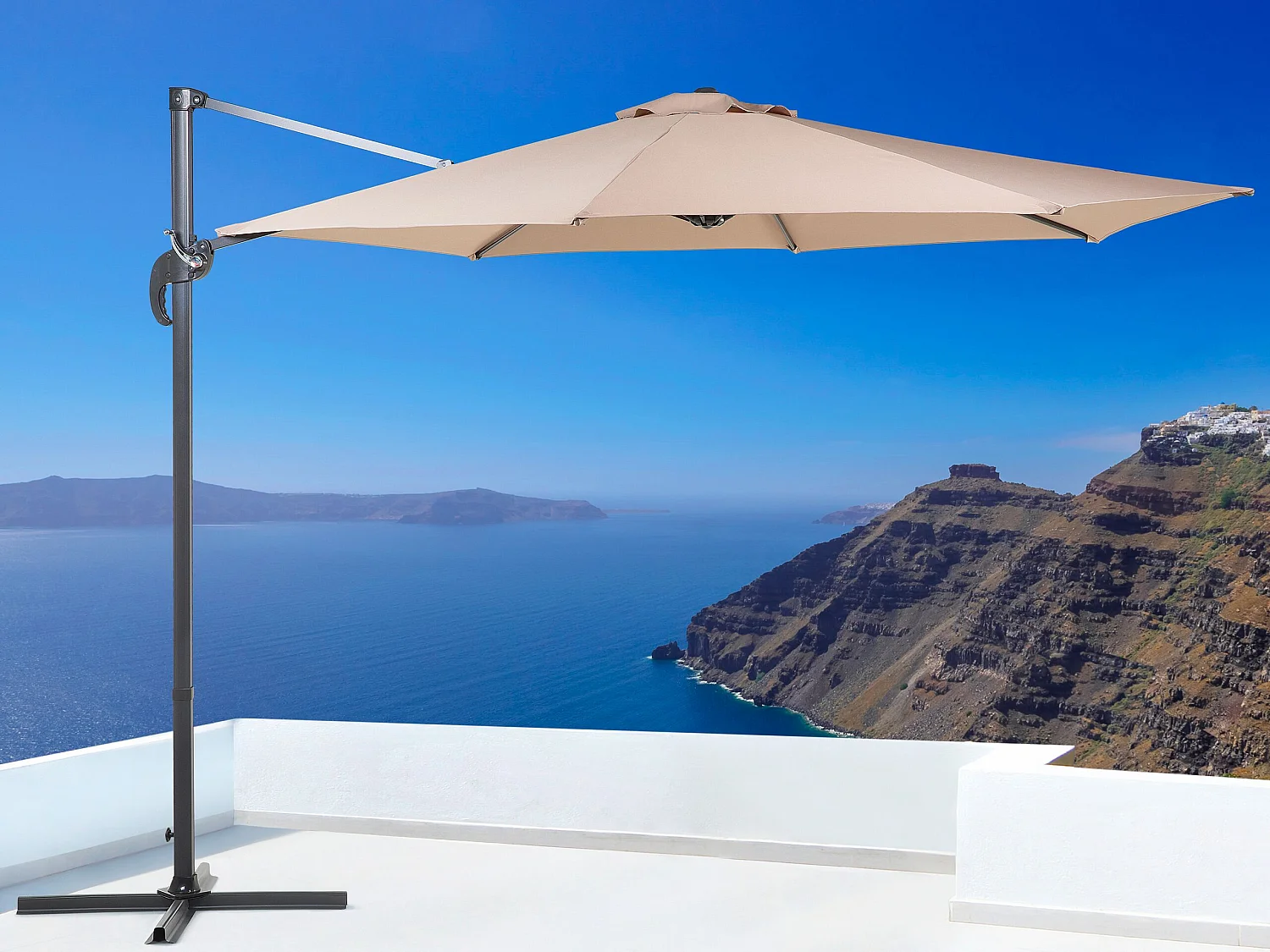 Cantilever parasol 300 cm SAVONA Zandbeige