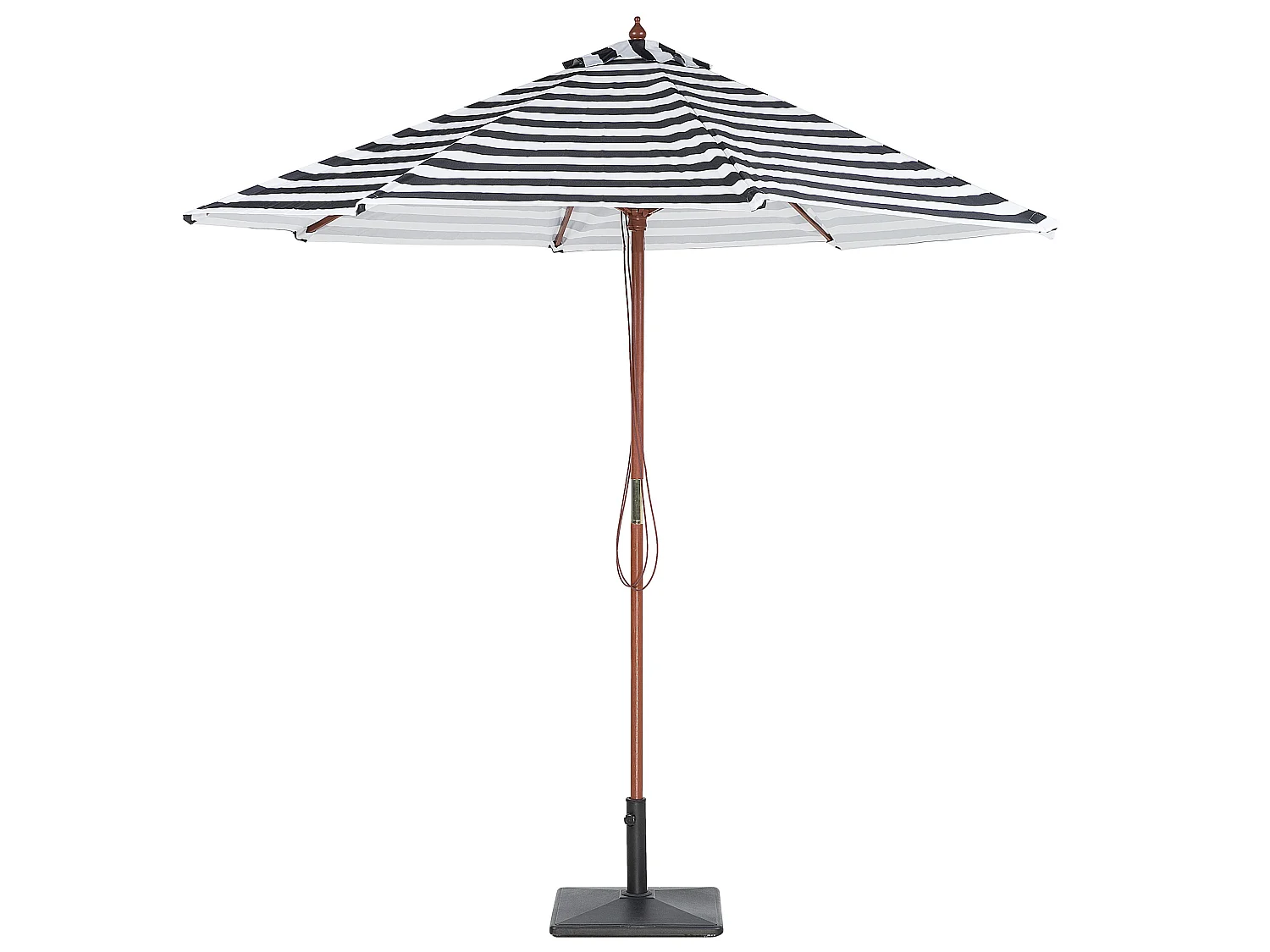 Market Parasol 260 cm FERENTILLO Black/ White