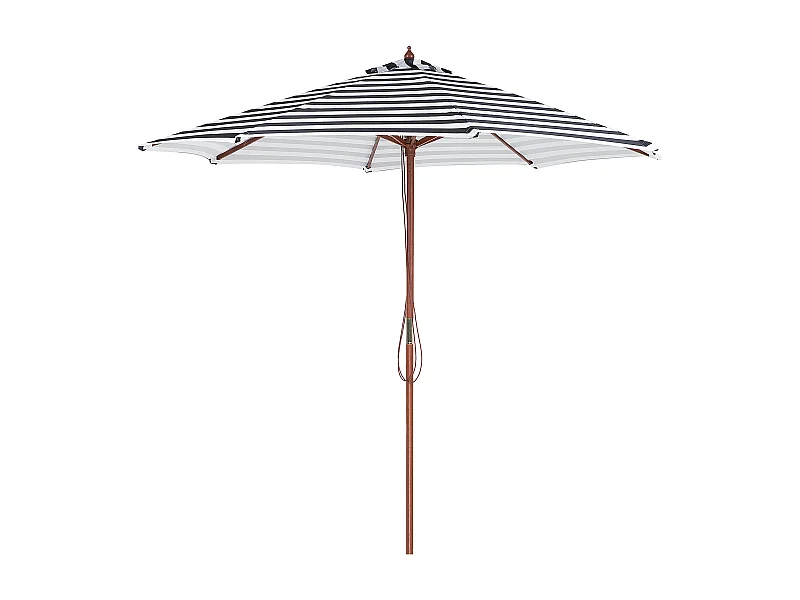 Sonnenschirm ⌀ 260 cm schwarz / weiß FERENTILLO