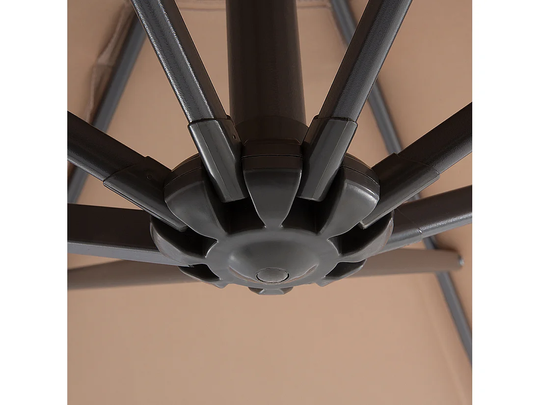 Trendy Sonnenschirm Diam. 300 cm Polyester/Metall sandbeige